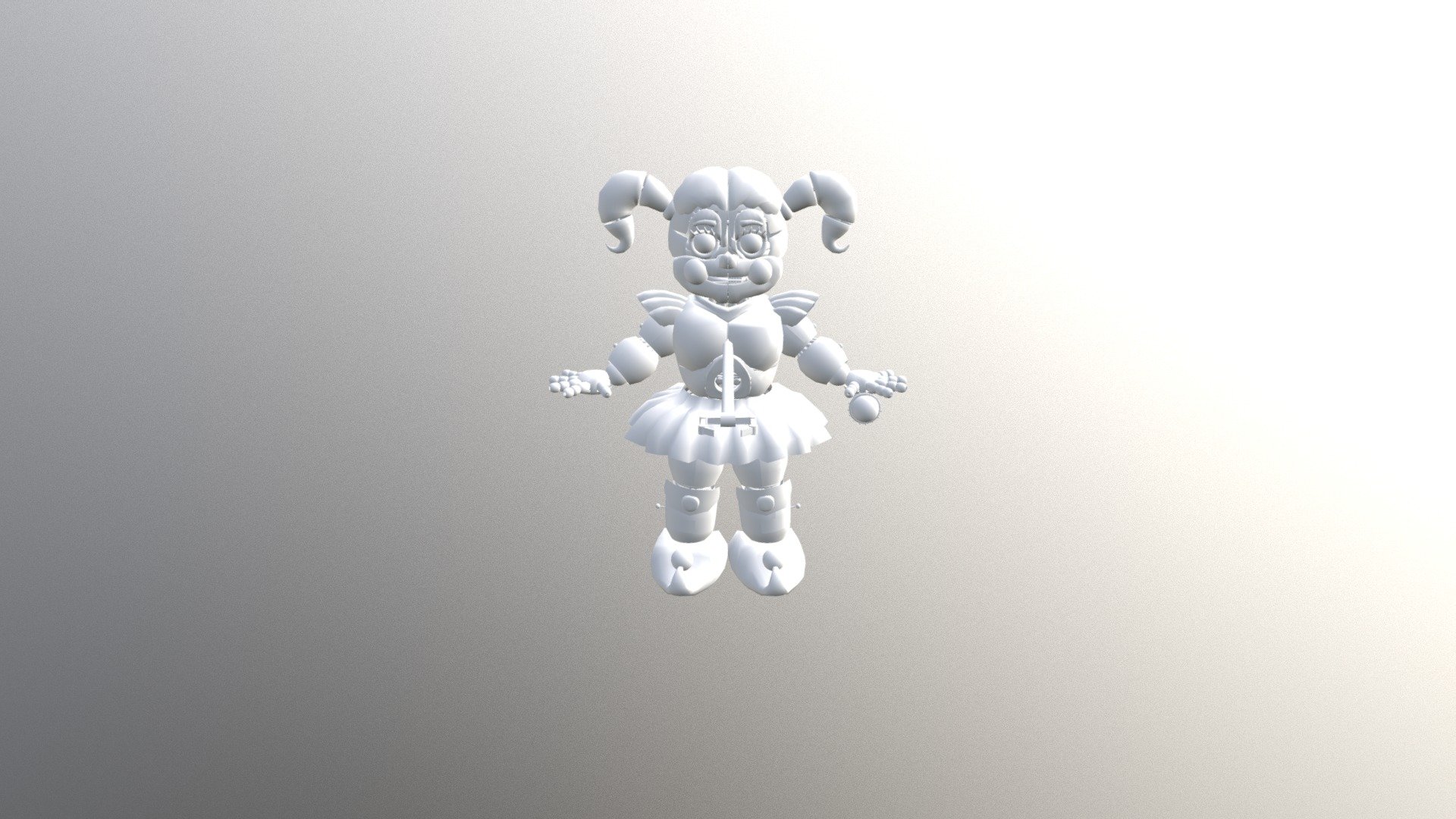 Circus 3d. Циркус бейби 3д. FNAF sister location Baby. FNAF Baby 3d model. Circus Baby 3d model.