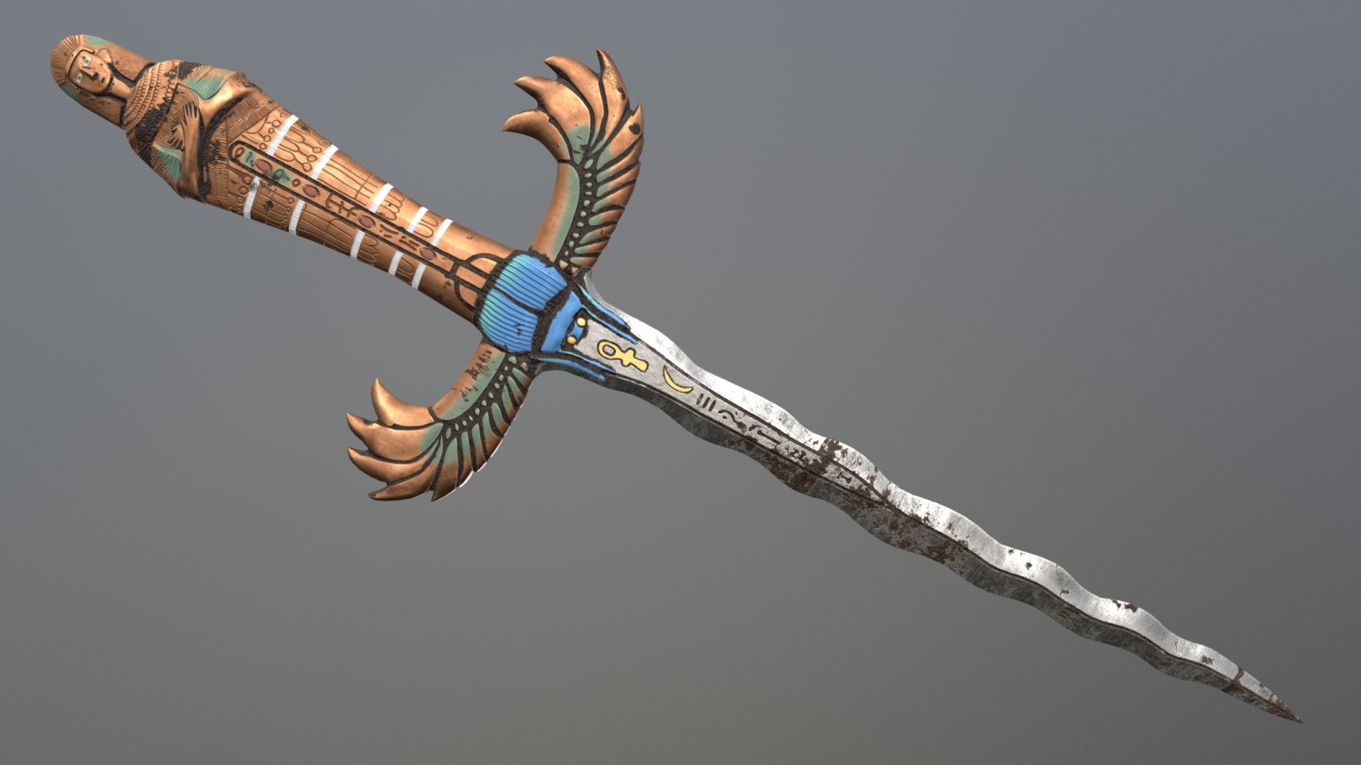 Egyptian Dagger - 3D model by Ruben Dhaenens (@rubendhaenens) [2b84d14 ...