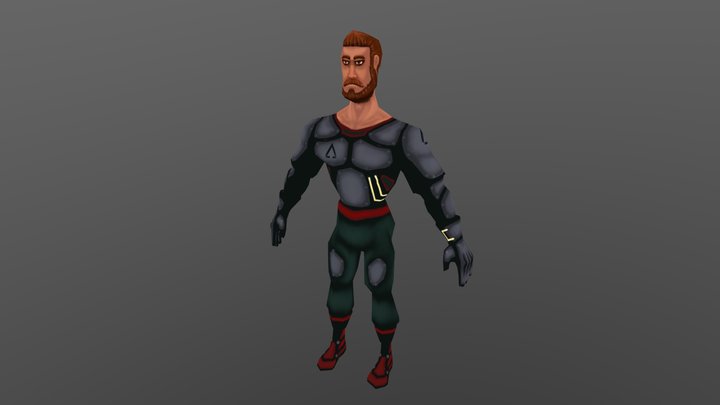 End of the Line - Low Poly Stylized Character 3D Model
