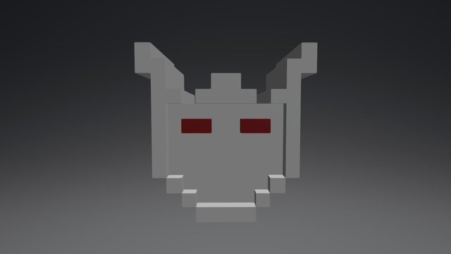Voxel Boss Head 3D Model