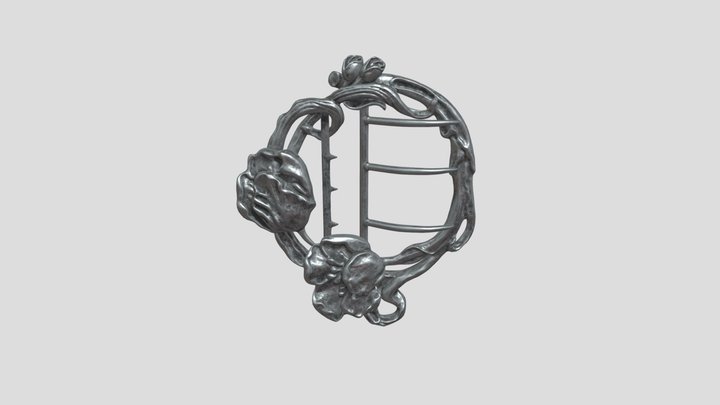 Art nouveau brooch 3D Model