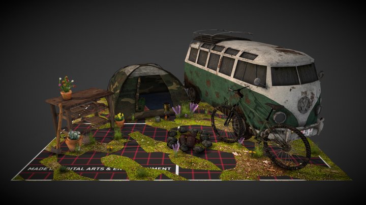 DAE 5 Finished props - Forest loner 3D Model