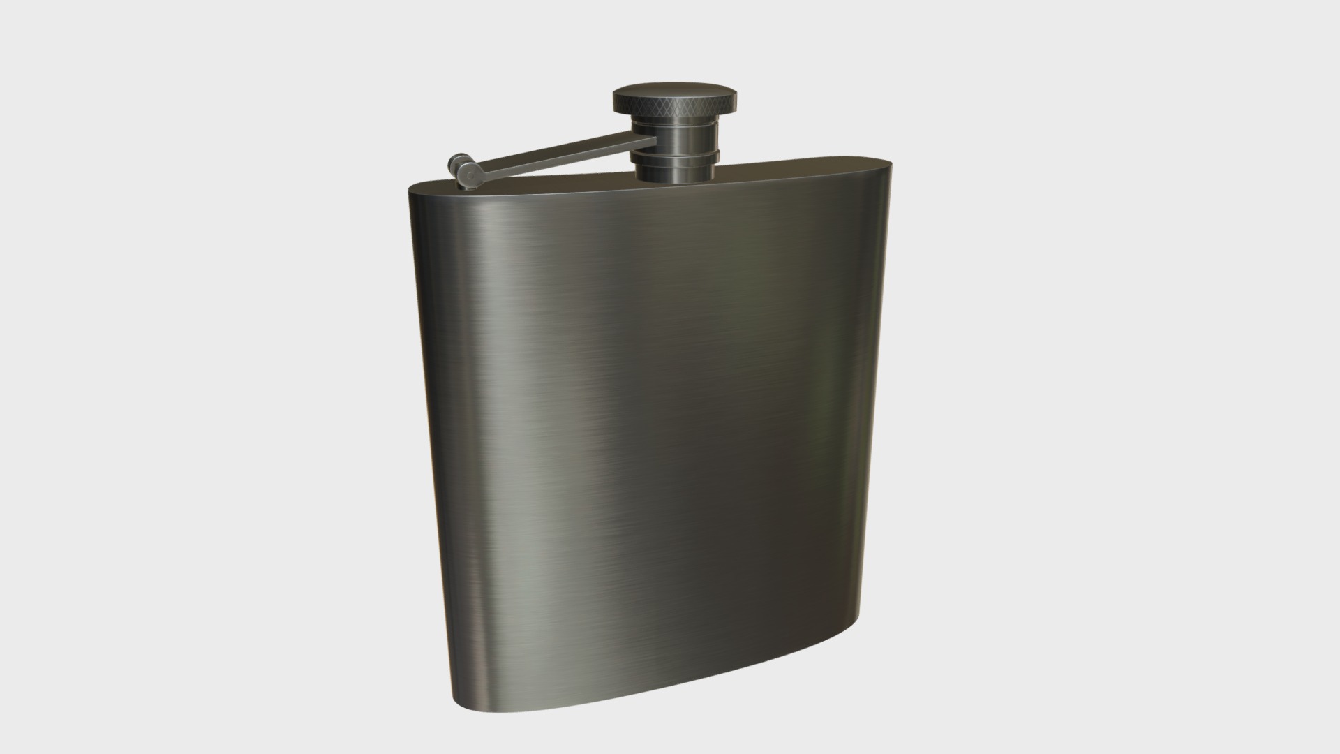 3D model Hip flask - This is a 3D model of the Hip flask. The 3D model is about a black and silver speaker.