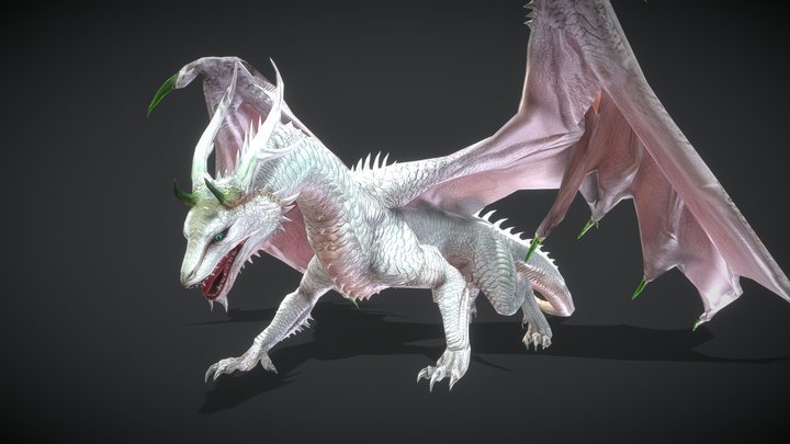 White Dragon 3D Model
