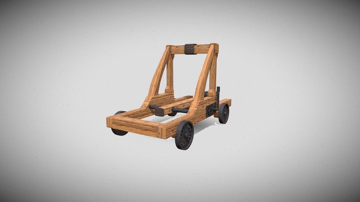 Medieval Catapult 3D Model