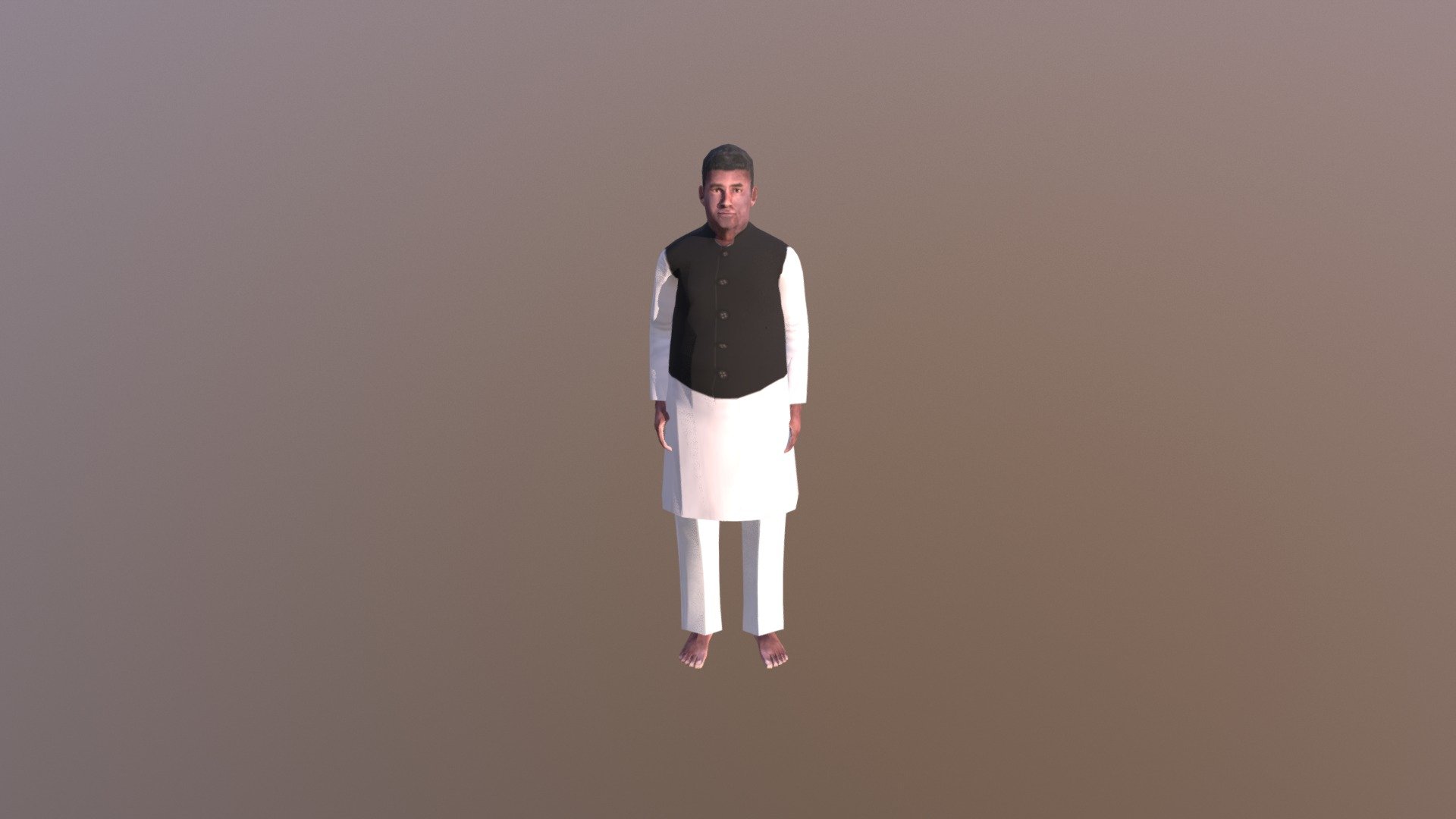Fat Leader Low Poly Motion Thinking