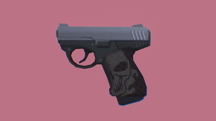 PS1 style handgun 3D Model