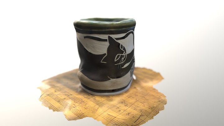 mostly Cat Mug 3D Model