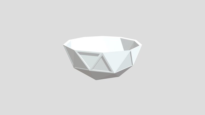 Low Poly Bowl With Texture 3D Model