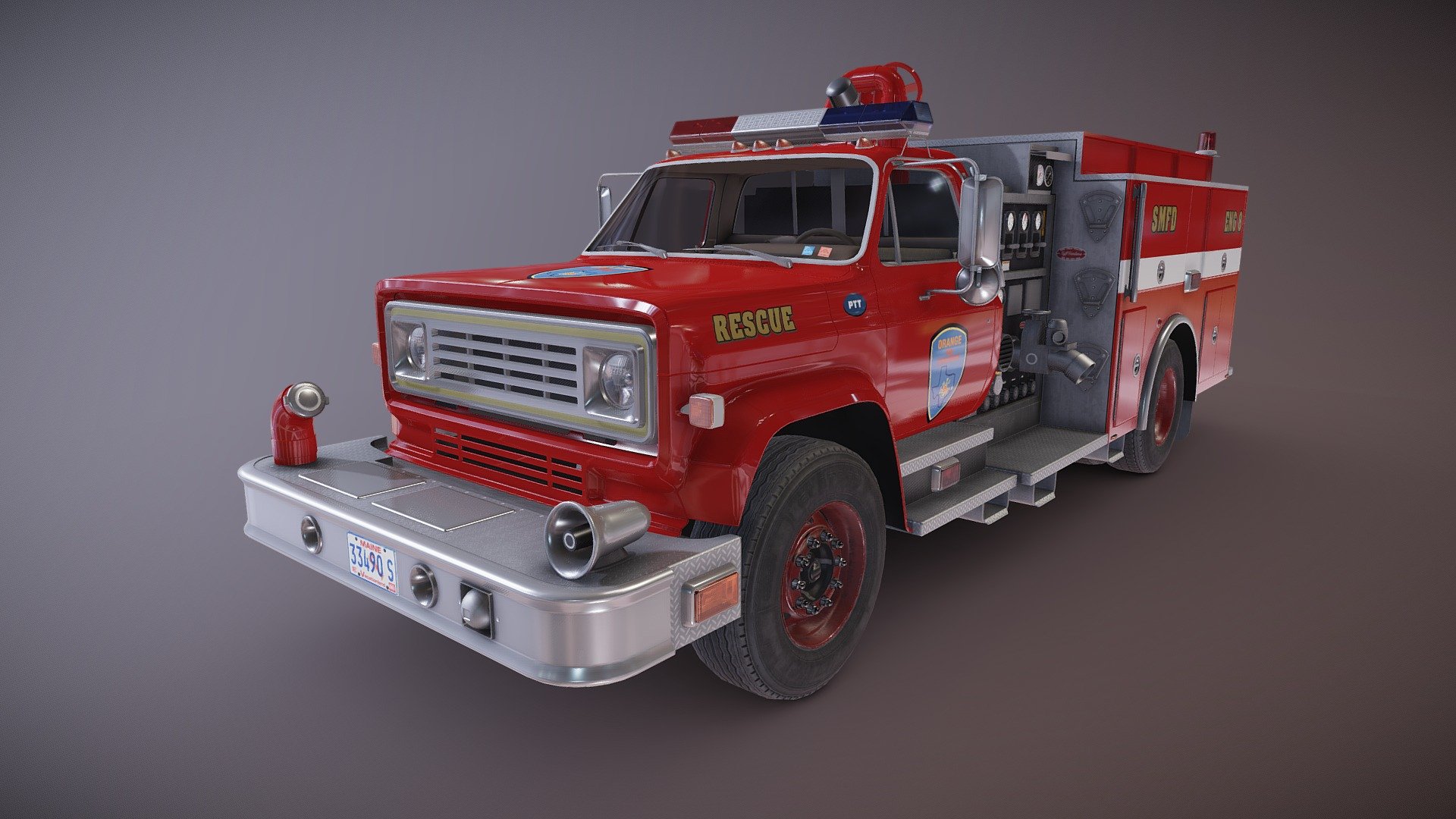 Vintage fire truck - Buy Royalty Free 3D model by Veaceslav Condraciuc  (@FLED) [2b8d626]