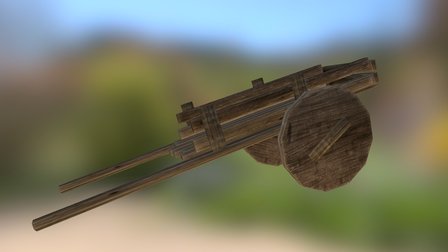 Free Indian Bull Cart 3D Model