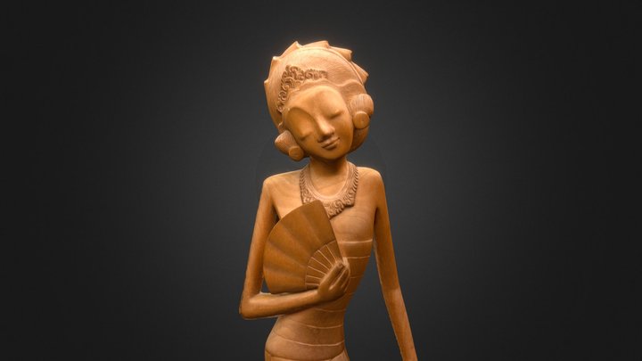 Wood Statue 3D Model