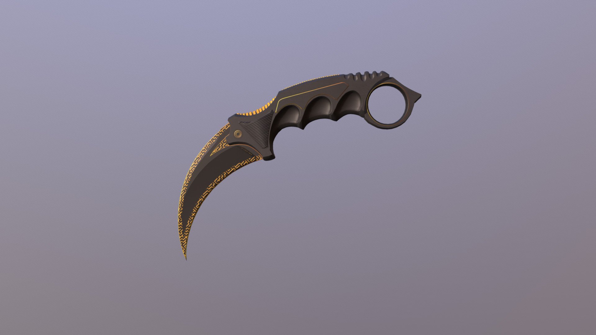 Karambit Golden Maze - 3D model by Fabian_Sharp [2b90956] - Sketchfab