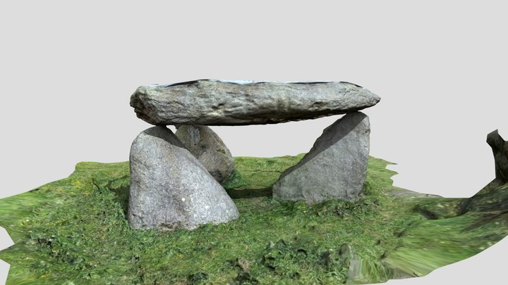 Dolmen at Coast Pin, Brittany, France 3D Model