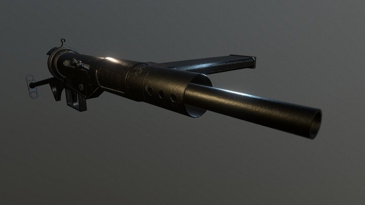 Sten Submachine Gun 3D Model