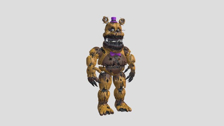 Nightmare Fredbear By Scott Cawthon 3D Model