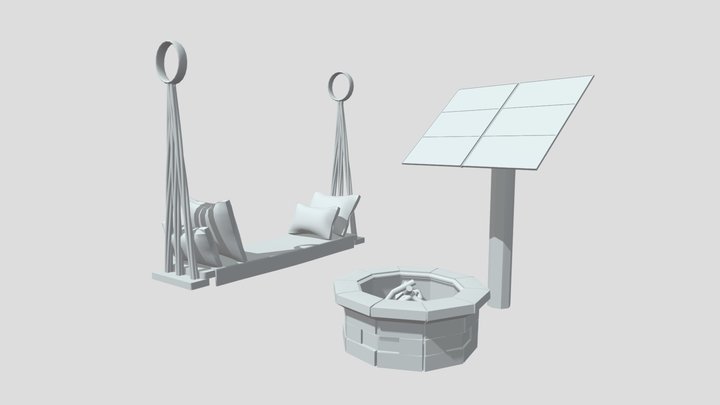 3_Simple_Props_MileStone 3D Model