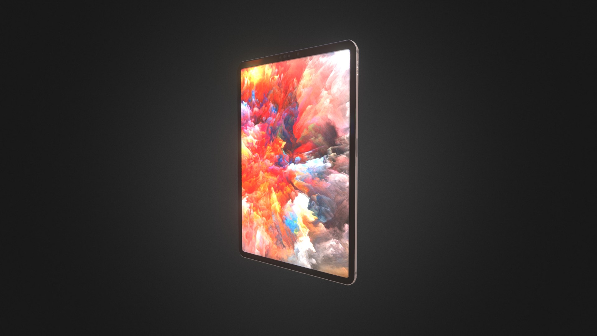3D model (2018) Apple ipad Pro - This is a 3D model of the (2018) Apple ipad Pro. The 3D model is about a colorful piece of art.