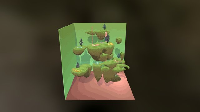 Floating Island Biome 3D Model