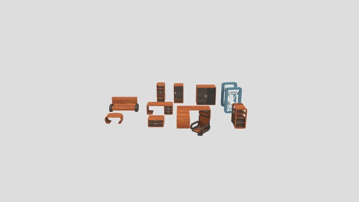 Furniture wood texture 3D Model