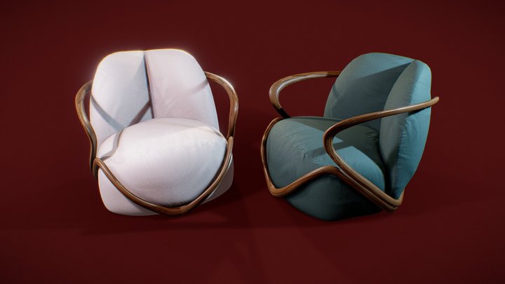 Hug Giorgetti Arm Chairs 3D Model