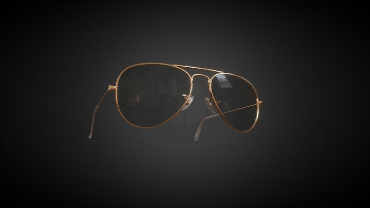 Ray-Ban RB3025 55 ORIGINAL AVIATOR 3D Model