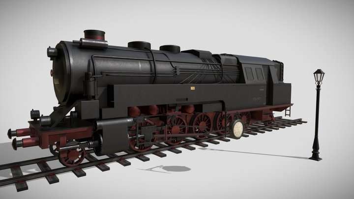 Train Head + Misc Train Station Props 3D Model