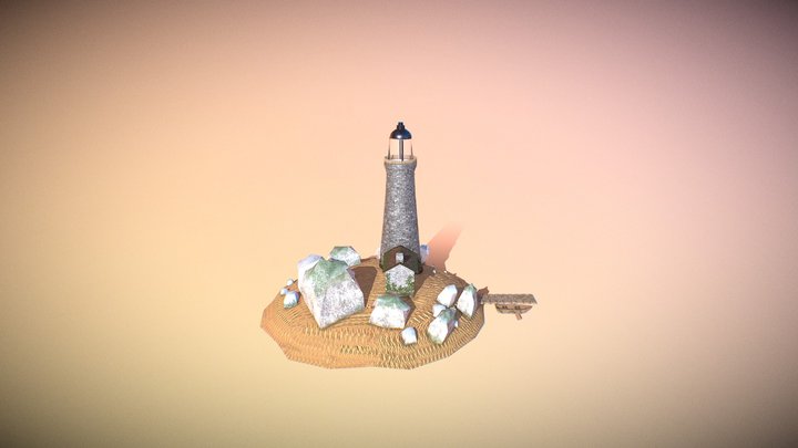 Lighthouse scene 3D Model