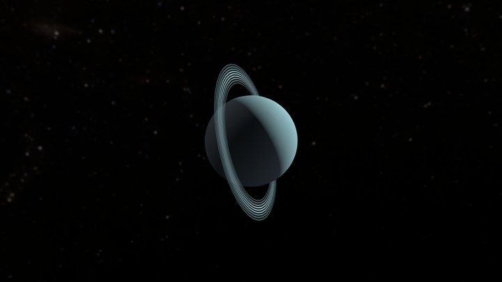 Planet Uranus 3D Model