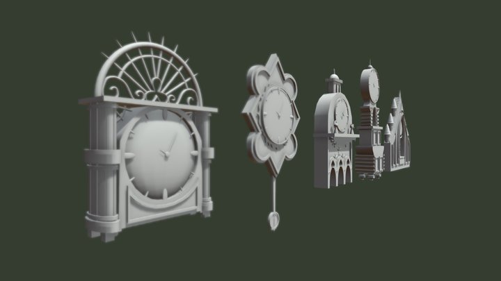 Props - clock 3D Model