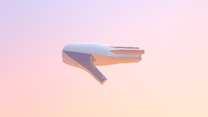 Mano de 4 dedos 3D Model