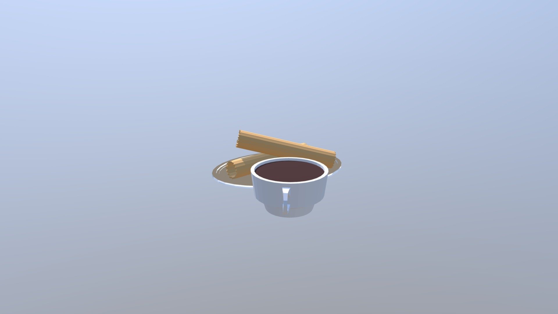 Churros and chocolate - 3D model by kaitcita [2ba0db2] - Sketchfab