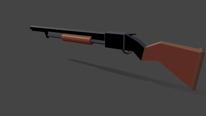 Shotgun_low 3D Model