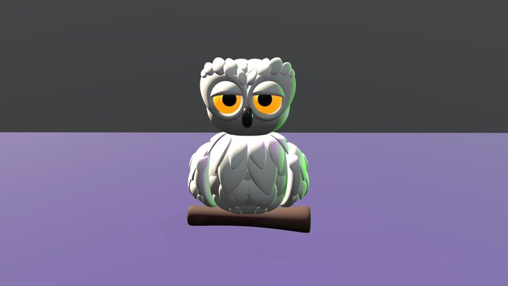 Stylized Owl 3D Model