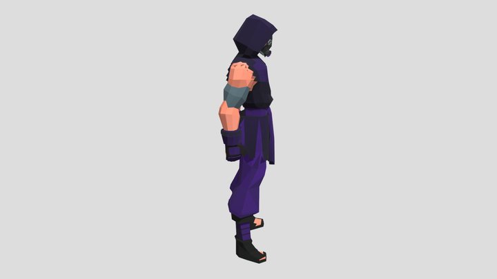 Low-poly Cyberpunk Fighter 3D Model