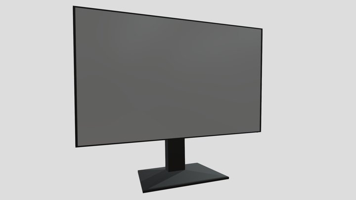 PC Computer Monitor Low Poly 3D Model