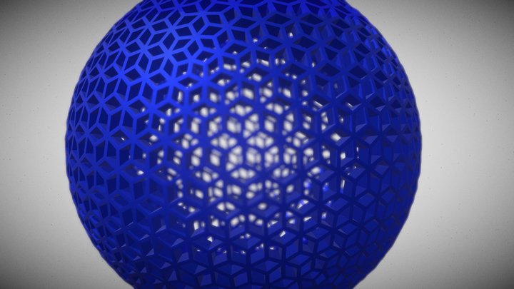 Hexagonal Pattern Sphere 3D Model