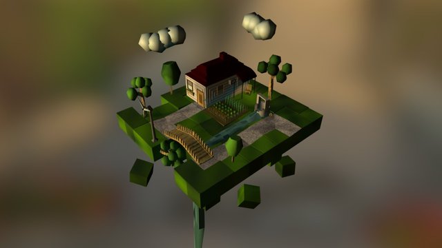 Welcome to Low-Poly-Island 3D Model