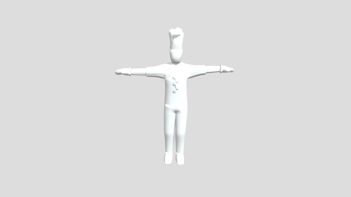 Chef 3d model made in prisma3d