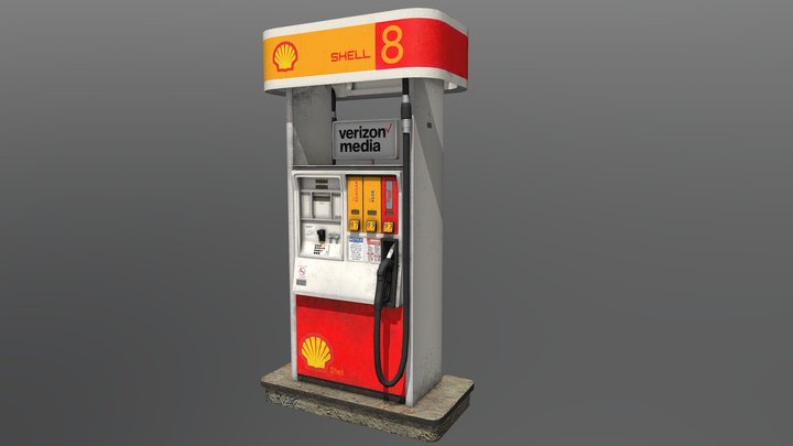 Shell Gas Pump 3D Model