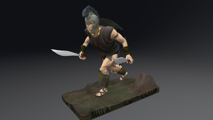 Greek Soldier 3D Model