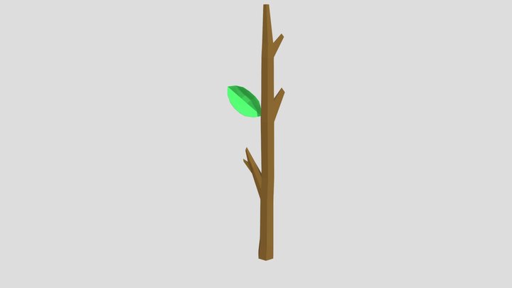 Lowpoly Stick 2 3D Model
