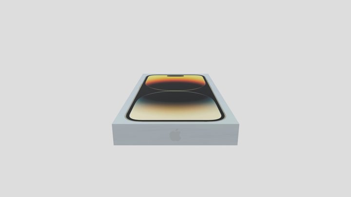 iPhone 14 Pro Gold Box 3D Model