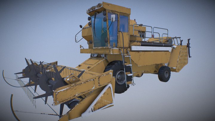 Combine Harvester - Realistic PBR 3D Model