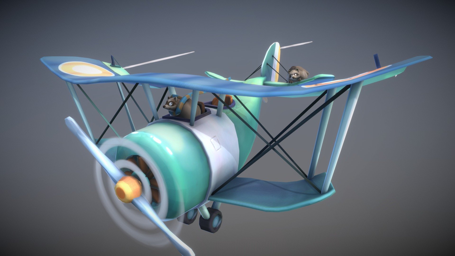 Raccoon Racing - 3D model by goedeleg [2ba8e90] - Sketchfab