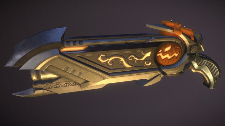 Pumpkin Shotgun 3D Model