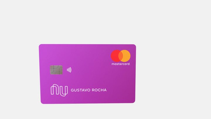 Nubank Credit Card 3D Model
