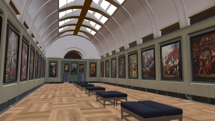 Louvre scene 3D Model