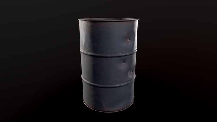 Old rusty barrel 3D Model