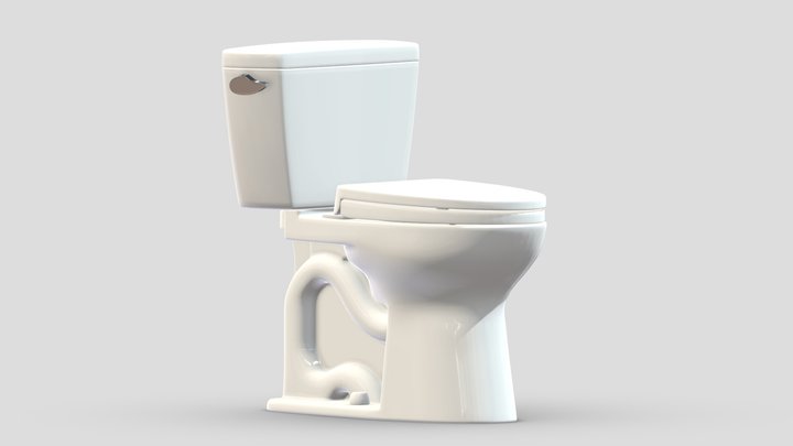 Drake Two-Piece Toilet 3D Model